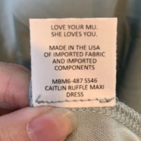 NEW Show Me Your Mumu Silver Sage Caitlin Ruffle Maxi Dress XXS - Picture 7 of 8